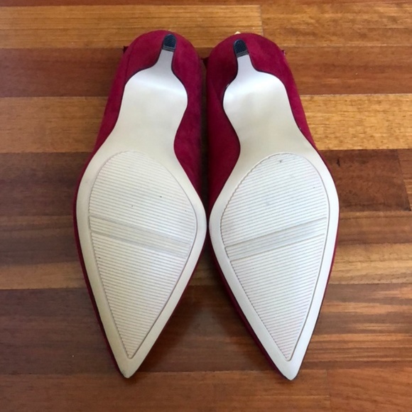 Elle Red Bow Studded Heels - Picture 5 of 7